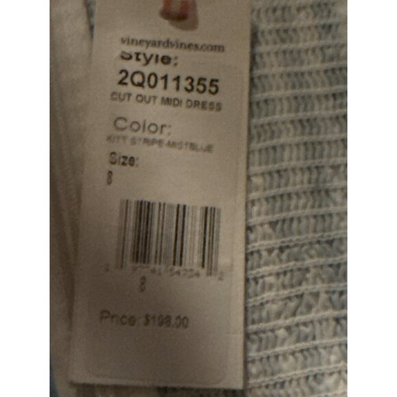 Vineyard Vines sky blue and white maxi dress, size 8, brand new with tags. - Picture 6 of 6